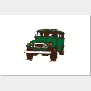 FJ40 Green Posters and Art